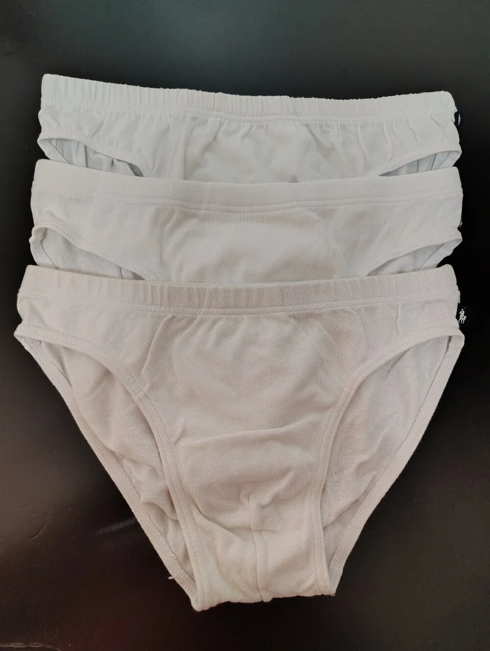 Polo by Ralph Lauren White Classic Cotton Bikini Briefs - 3 Pack -Size M 32-34